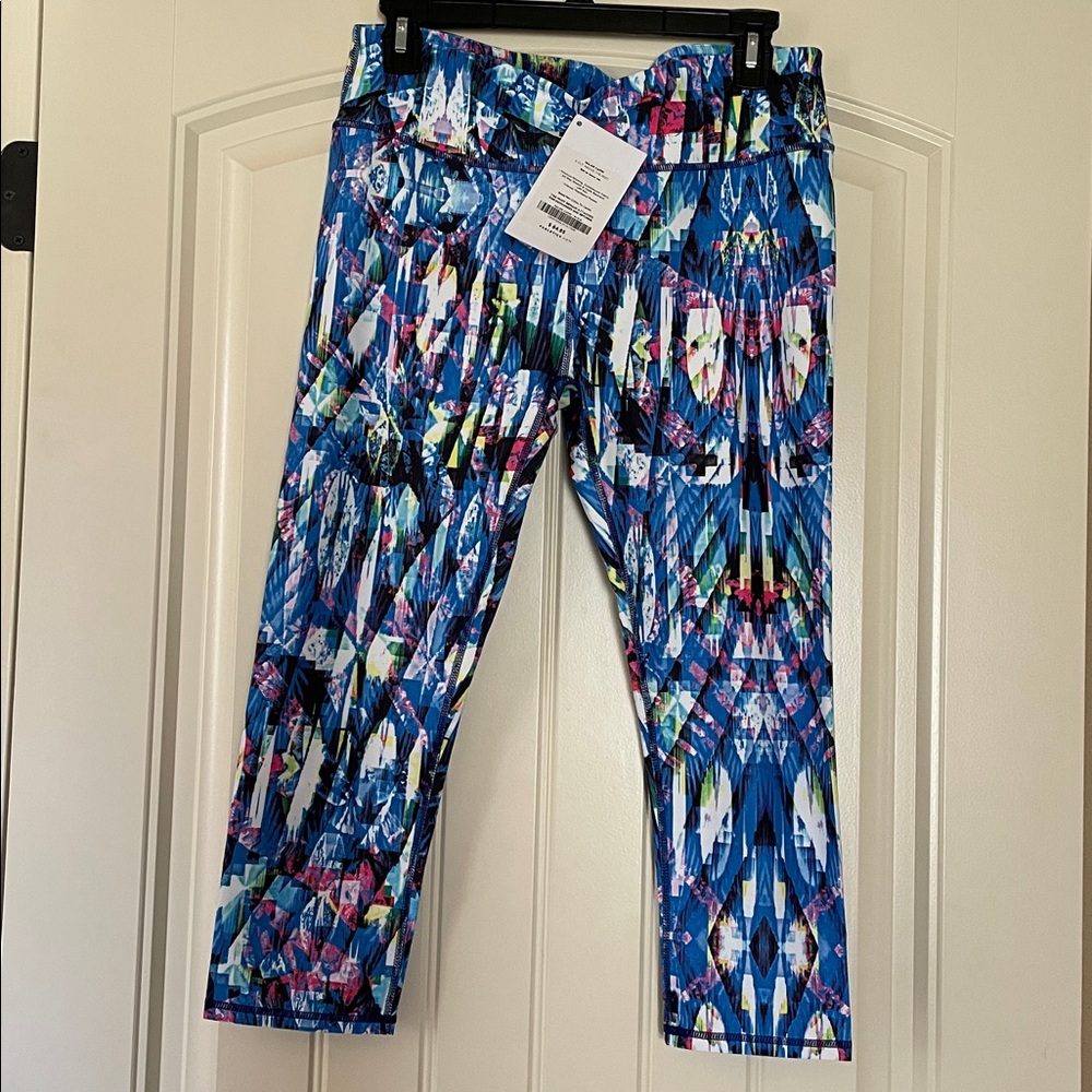 Fabletics Salar Capri with Blue and Pink Pattern